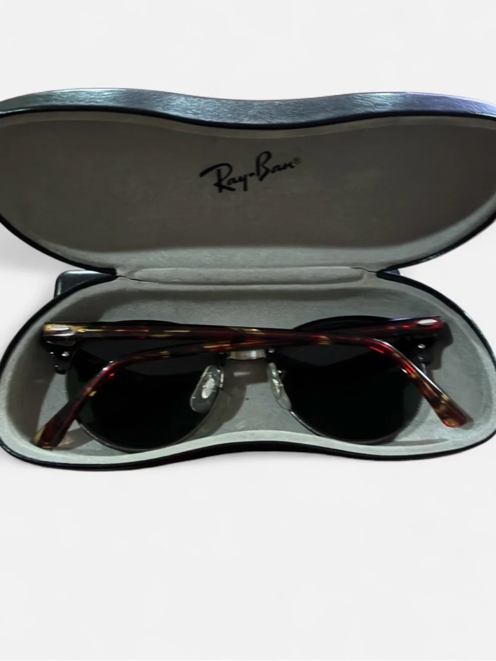 Ray-Ban Women's Round Tortoise Frame Sunglasses with Black Lenses